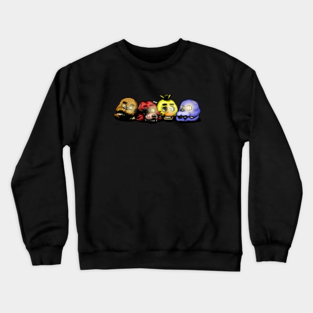 Five Nights at Freddy's 3 Pixel art Ending heads Crewneck Sweatshirt by GEEKsomniac